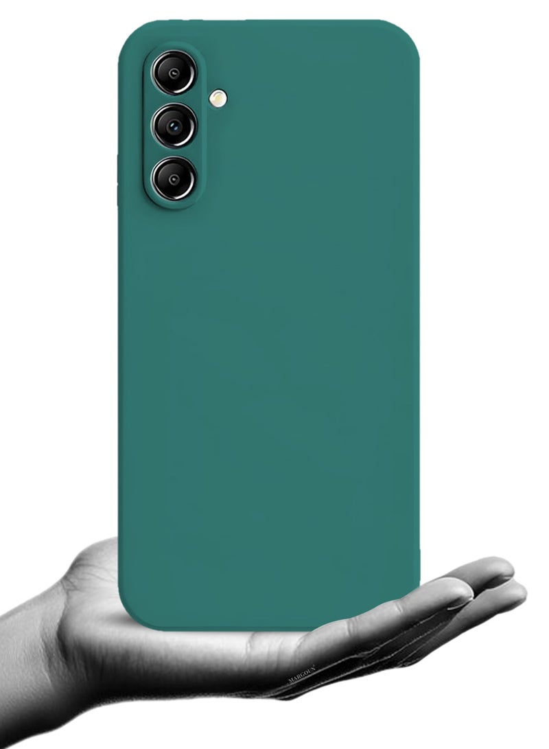 Liquid Silicone Case for Samsung Galaxy A55 Protective Phone Case with Soft Anti-Scratch Microfiber Lining Utra Slim Drop Protection Phone Cover - Green - Image 4