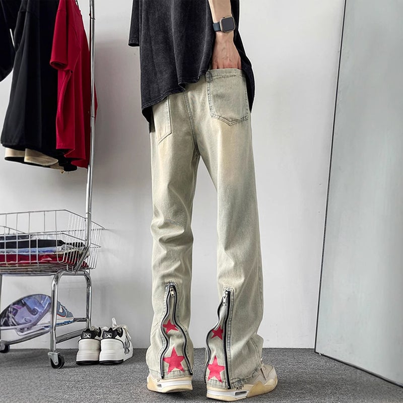 Unisex Classic Denim Jeans Loose Fit Daily Outdoor Wear - Image 1