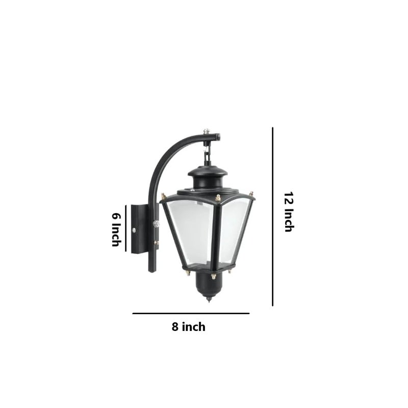 LIODOR Black Victoria Hanging Wall Sconce–Metal Waterproof Outdoor Wall Light for Staircases, Terrace Wall, Courtyard, Entryways, and Garden Areas–Bulb Included (4) - Image 3