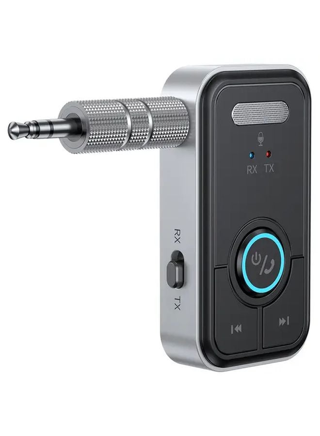 Black Wireless Audio Adapter with Screen Display TF Card and 3 5mm Cable for Computer TV Car - Image 2