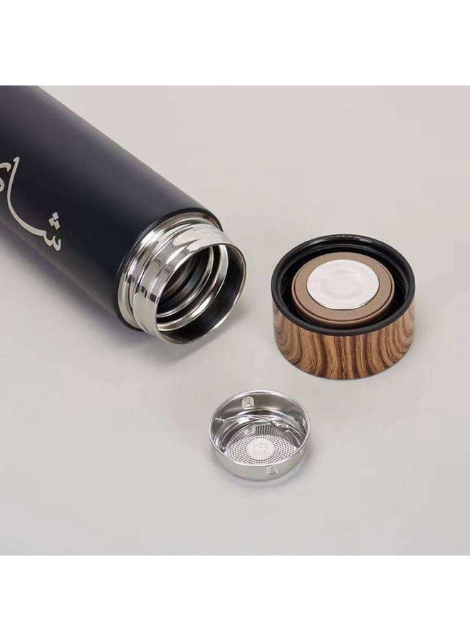 Flushrenic Arabic Coffee Bottle With 2 Cups Set,Arabic Coffee Bottle With 2 Cups Set, Stainless Steel Car Carrying Cup, Vacuum Insulated Thermos Cup with Spill Proof Lid for Hot and Cold Drinks Car Carrying - Image 5