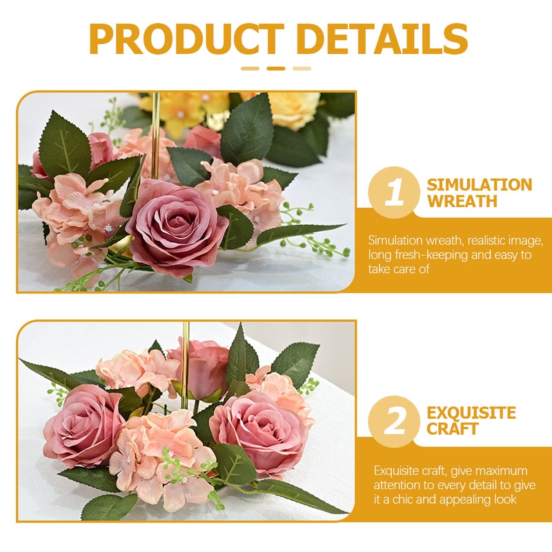 3Pcs Candlestick Garland Simulation Candle Wreaths Table Centerpieces Decors - Image 5