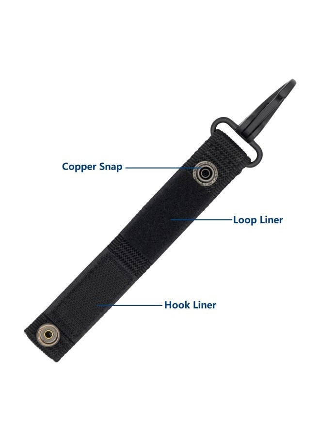 Dotacty Key Strap Keeper Nylon Key Ring Chain Holder with Metal Snap & Key Clip & Key Ring Tactical Keyrings Keychain Organizer for Duty Belt Police Law Enforcement Correctional Officer (Black) - Image 5