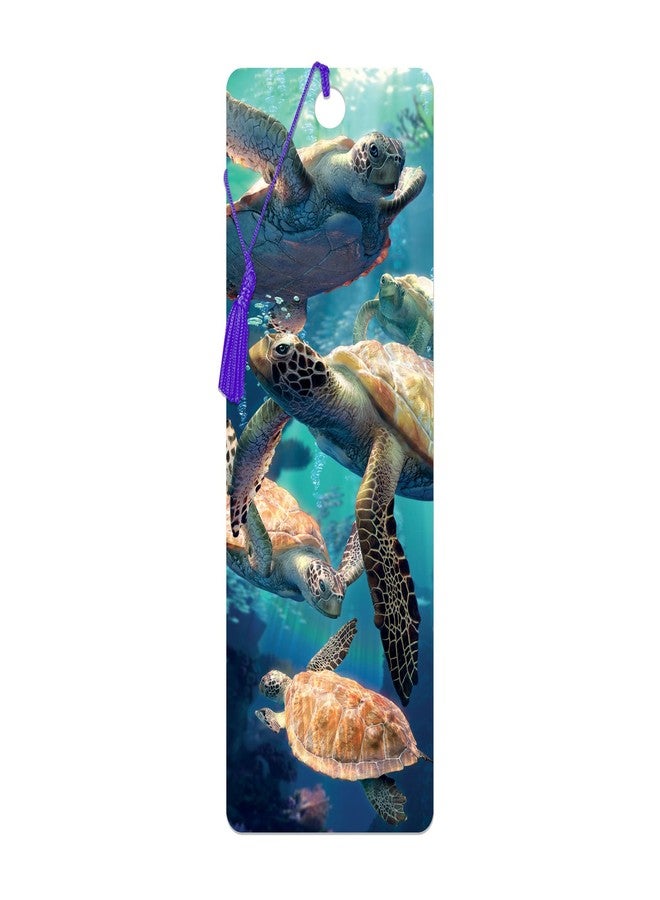 3D LiveLife Bookmark - Sea Turtle Swim from Deluxebase. Cute Lenticular Sea Turtle Page Marker. Animal Themed Accessories for Book Lovers. Small Gifts for Men, Women, Writers and Teachers. - Image 1