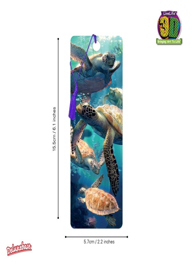 3D LiveLife Bookmark - Sea Turtle Swim from Deluxebase. Cute Lenticular Sea Turtle Page Marker. Animal Themed Accessories for Book Lovers. Small Gifts for Men, Women, Writers and Teachers. - Image 4