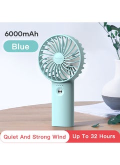 Yoobao Yoobao Small Electrical Fan Usb Rechargeable Handheld,6000mah Big Capacity 3 Level Wind Mini Desktop Fan,Blue  - Image 1