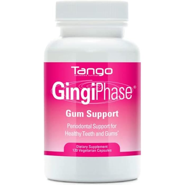 Tango GingiPhase Natural Herbal Dental Support Supplement for Healthy Gums, Teeth, and Jaw Circulation (120 Capsules) - Image 1