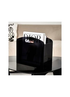 The Bros Acrylic Magazine Holder, Newspaper Holder with Handles, Modern Translucent Lucite and Book Basket Box for Bathroom, Bedroom, Living Room  - Image 3
