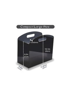 The Bros Acrylic Magazine Holder, Newspaper Holder with Handles, Modern Translucent Lucite and Book Basket Box for Bathroom, Bedroom, Living Room  - Image 4