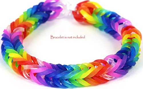 Rainbow Loom Orange Jelly Rubber Bands Refill + C-Clips - Image 3