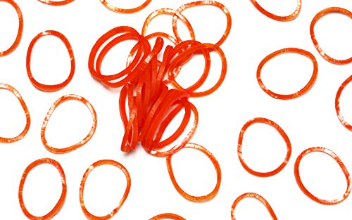 Rainbow Loom Orange Jelly Rubber Bands Refill + C-Clips - Image 2