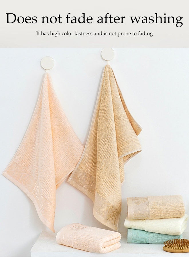 DUNISO 4 Pcs Hand Towels，Cotton Face Towels,Combed Cotton Bath Towels，Quick Dry Highly Absorbent Soft High Quality，for Bathing, Hands,Face,Gym And Spa，34*74cm，Mint Green/Beige/Cream/Peach Tones - Image 3