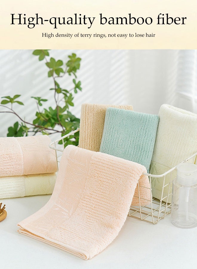 DUNISO 4 Pcs Hand Towels，Cotton Face Towels,Combed Cotton Bath Towels，Quick Dry Highly Absorbent Soft High Quality，for Bathing, Hands,Face,Gym And Spa，34*74cm，Mint Green/Beige/Cream/Peach Tones - Image 5