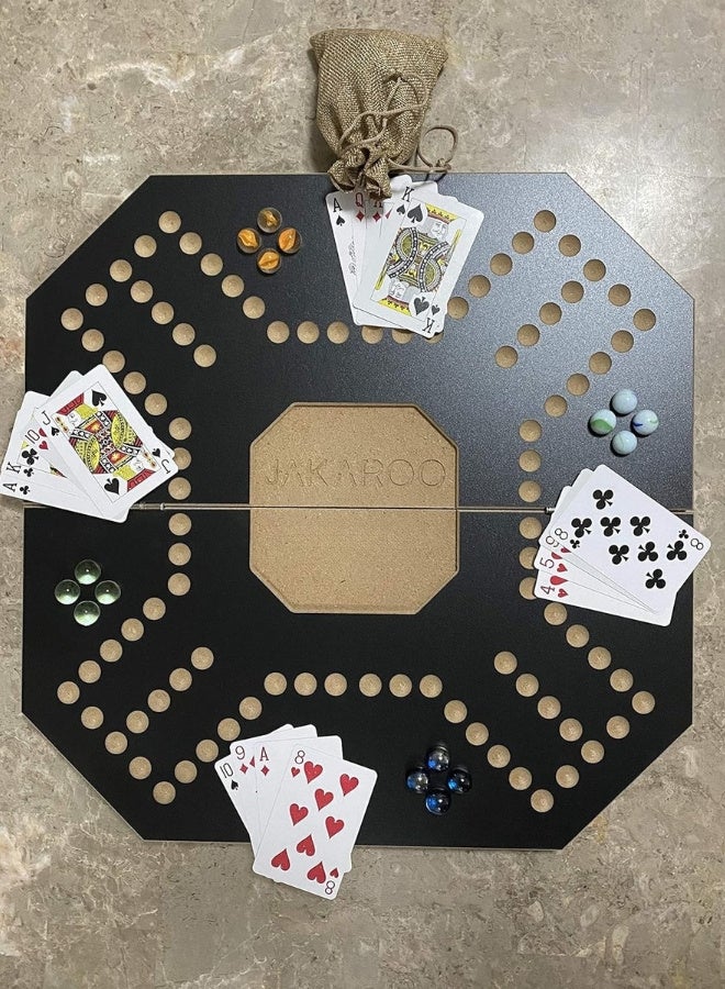 JAKAROO Jackaroo Strategic Planning Board Game With Balls And Playing Cards - Image 1