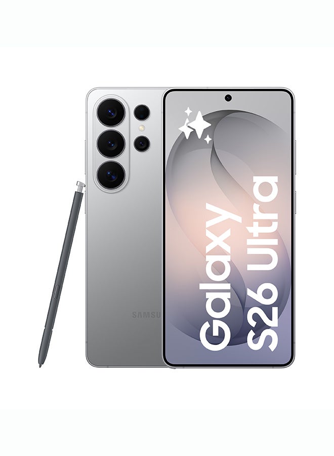 سامسونج جالاكسي S26 ألترا ثنائي الشريحة 5G فضي شادو 12GB رام 256GB - نسخة الشرق الأوسط - Image 1
