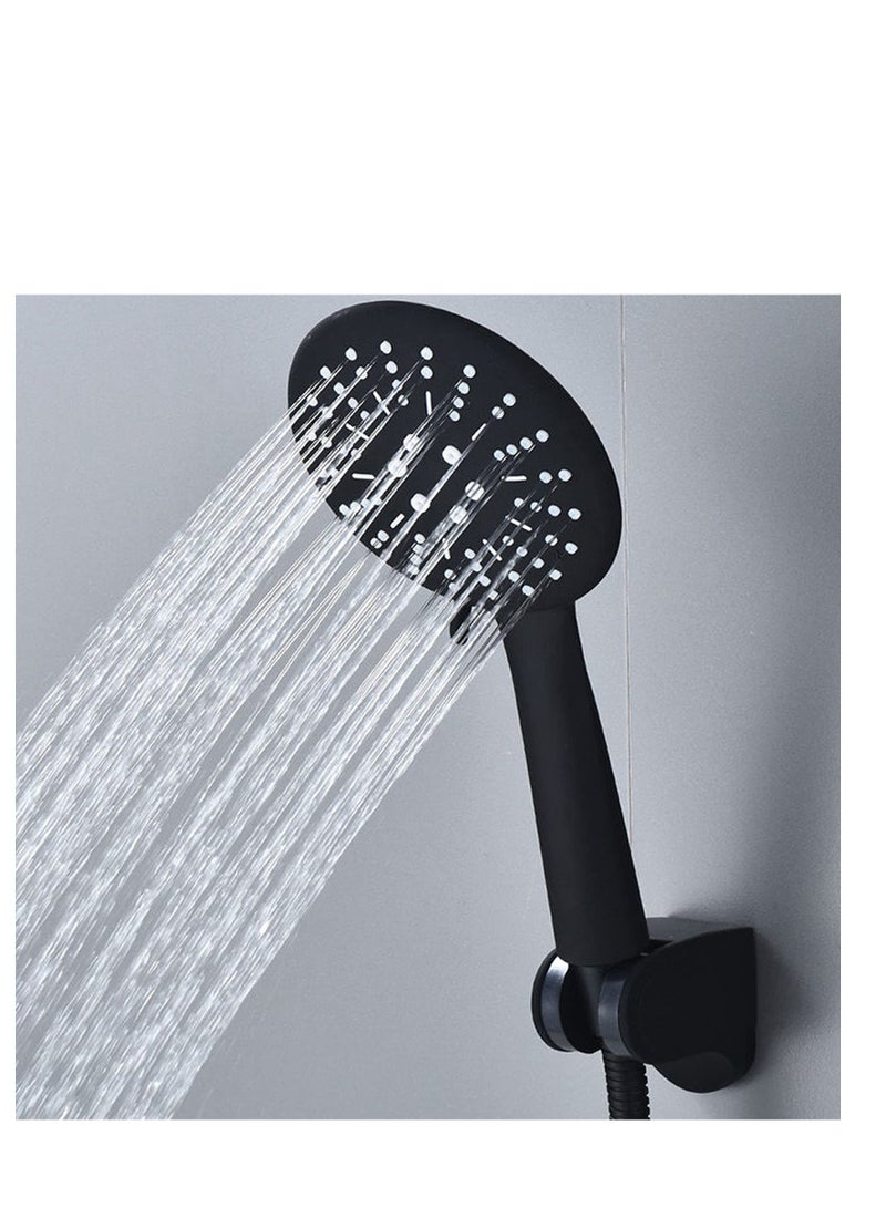 SYOSI Black Shower Head with Handheld Set, 4.7" Face Handheld Head with Hose, Hand Held Shower Head with Extra Long Hose  - Image 1