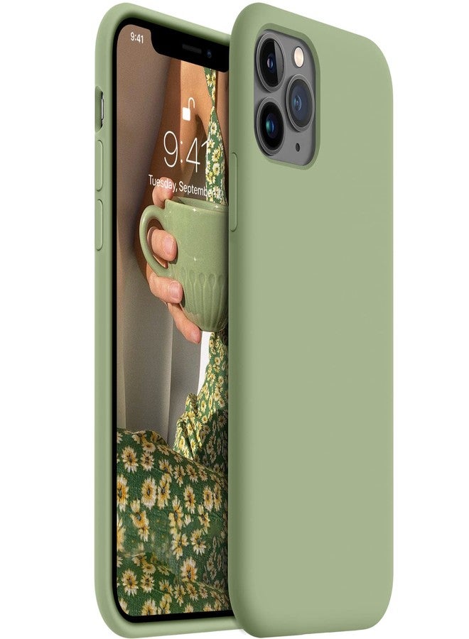 AOTESIER Shockproof Designed for iPhone 11 Pro Case [Soft Anti-Scratch Microfiber Lining] with Liquid Silicone Phone Case, Drop Protection 5.8 inch Slim Thin Cover, Tea Green - Image 1