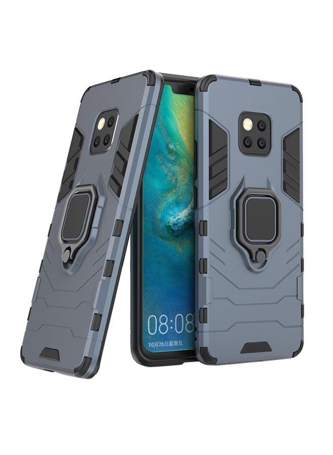 Anti-Fall Ring Bracket Full Package Armor Phone Case Cover For Huawei Mate 20 Pro Blue - Image 1