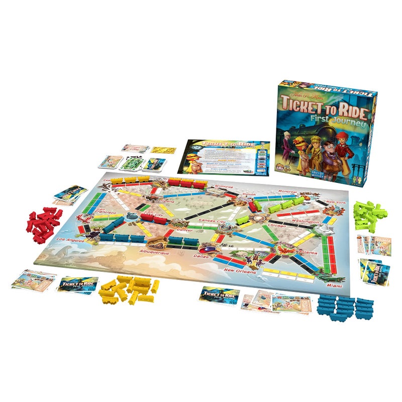 Asmodee Ticket to Ride First Journey Board Game - Fun and Easy for Young Explorers! Train Strategy Game, Family Game for Kids & Adults, Ages 6+, 2-4 Players, 15-30 Min Playtime - Image 2