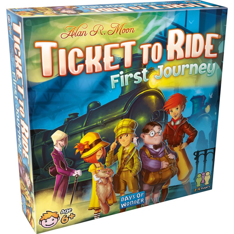 Asmodee Ticket to Ride First Journey Board Game - Fun and Easy for Young Explorers! Train Strategy Game, Family Game for Kids & Adults, Ages 6+, 2-4 Players, 15-30 Min Playtime - Image 1