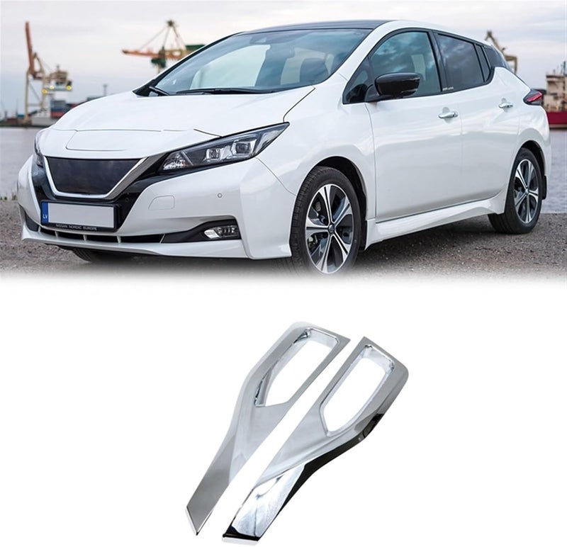 QASULER Chrome Fog Light Lamp Cover for Nissan Leaf ZE1 - Image 4