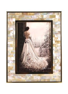 NIBEMINENT Photo Frame With Golden Shell Multicolour 6.4 X 0.4 8.3inch  - Image 1