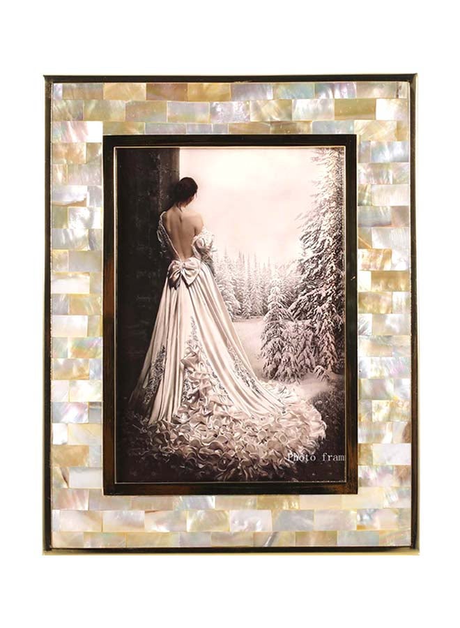 NIBEMINENT Photo Frame With Golden Shell Multicolour 6.4 X 0.4 8.3inch - Image 1