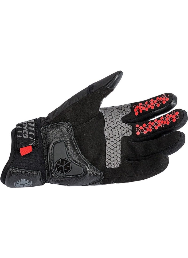 Ebakbak - Motorcycle Gloves Leather and Cordura Reflective Waterproof Special Inner Membrane Resistant Motor Gloves - Image 1