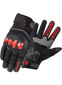 Motorcycle Gloves Leather and Cordura Reflective Waterproof Special Inner Membrane Resistant Motor Gloves