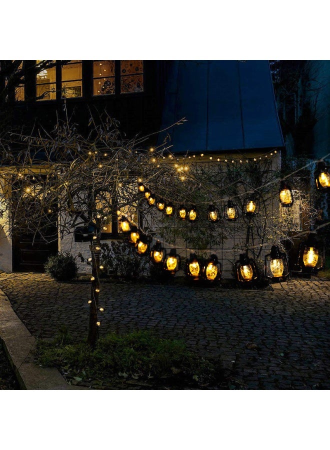 Chielor Ramadan 9.84 ft 20 LEDs Star String Lights, 2 Modes Battery Operated Eid Mubarak Fairy Lights for Ramadan Decoration Eid Decorative Indoor Outdoor Party (Black Lantern Lights) - Image 5