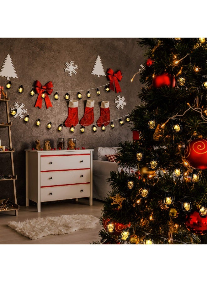 Chielor Ramadan 9.84 ft 20 LEDs Star String Lights, 2 Modes Battery Operated Eid Mubarak Fairy Lights for Ramadan Decoration Eid Decorative Indoor Outdoor Party (Black Lantern Lights) - Image 2