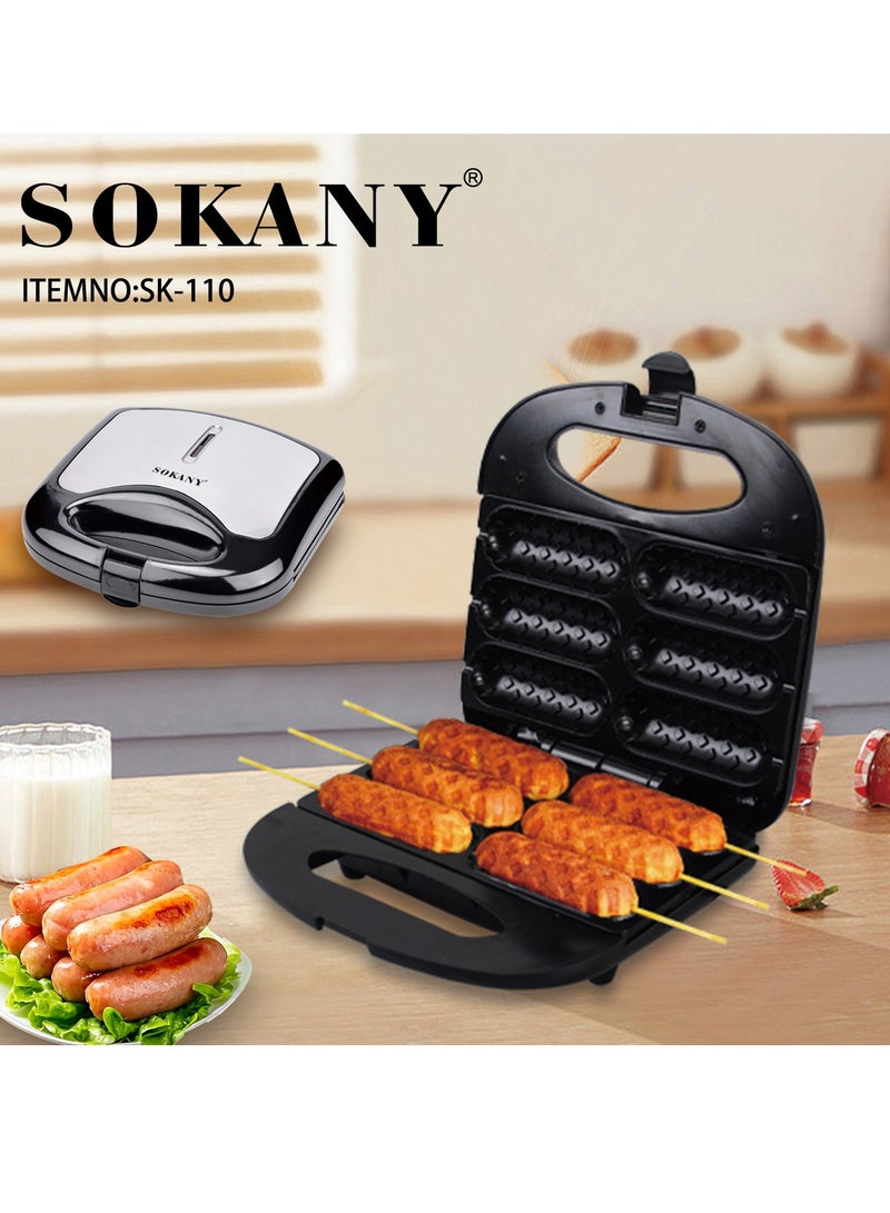 sokany Electric Hot Dog Maker, Waffle Stick Maker, Non-stick Coating Cook Multifunctional breakfast maker, SK-110(Black)  - Image 4