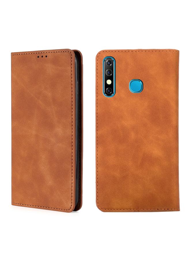 Zaboon Case For Infinix Hot 8 / Hot 8 Lite X650 X650B / Tecon Camon 12 CC7 Sp Skin Feel Magnetic Horizontal Flip Leather Case with Holder & Card Slots - Image 1