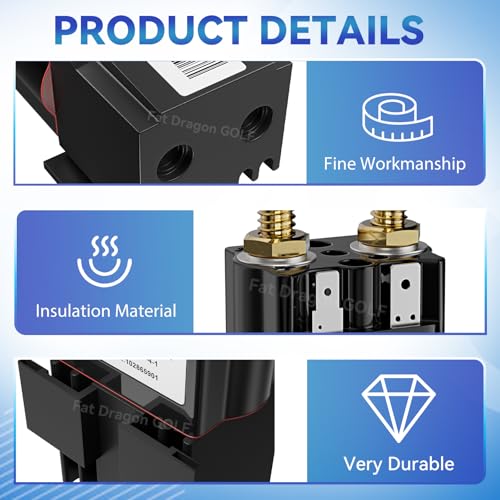 Panglong Club Car Solenoid 48 Volt, Albright 4 Terminal Club Car 48V Solenoid Suitable for 2018-Up Tempo and Club Car New Model Golf Cart, Replace OEM #102865901,1028659-01, SU60-2122P - Image 2