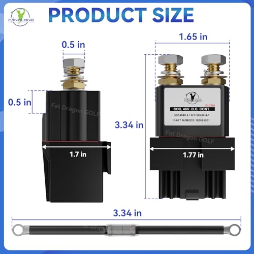 Panglong Club Car Solenoid 48 Volt, Albright 4 Terminal Club Car 48V Solenoid Suitable for 2018-Up Tempo and Club Car New Model Golf Cart, Replace OEM #102865901,1028659-01, SU60-2122P - Image 4