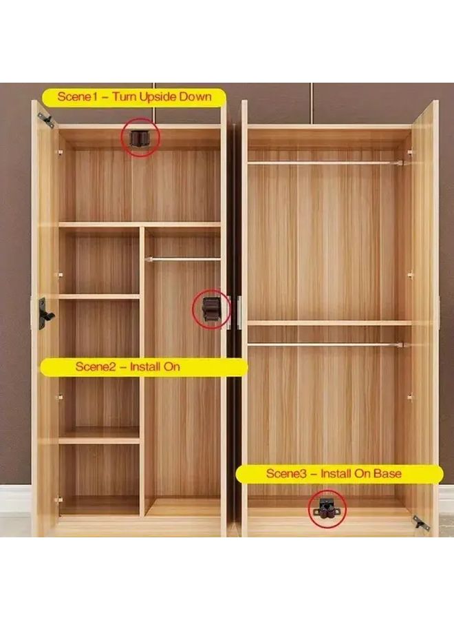 2Pcs Heavy Duty Spring Loaded Bumper Lock Clips Adjustable Slam Hinges For Cabinet Wardrobe Doors - Image 5
