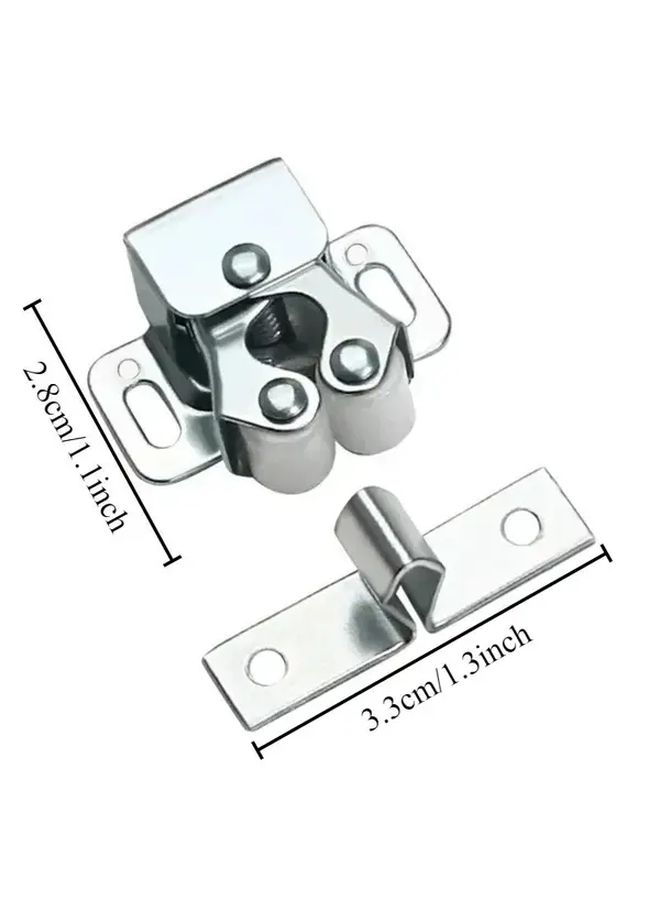 2Pcs Heavy Duty Spring Loaded Bumper Lock Clips Adjustable Slam Hinges For Cabinet Wardrobe Doors - Image 3