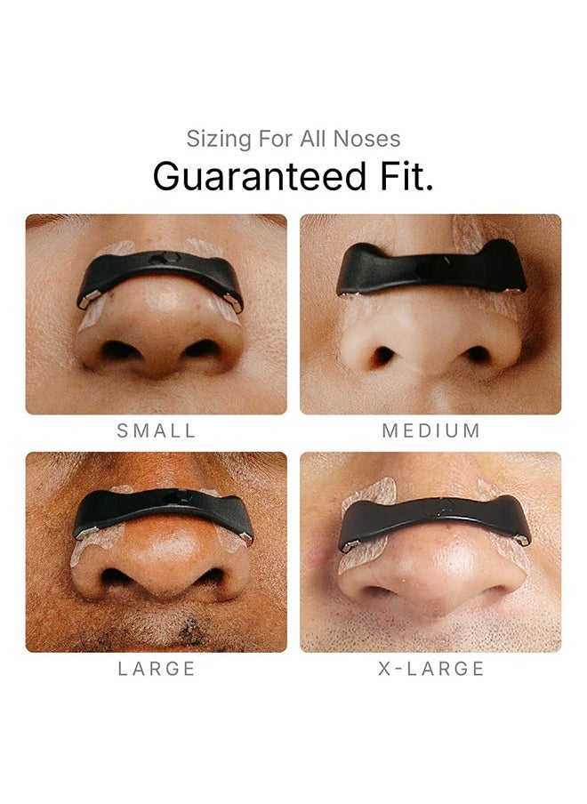 Breathing Nasal Strip Starter Kit (15 Count, Black) - Boost Oxygen Intake, Reduce Snoring, Improve Sleep Quality - Sweat Resistant, Skin Safe Nasal Strips - Extra Strength Snoring Solution