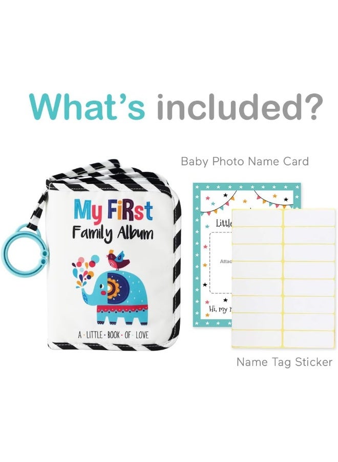 أوربان كيدي TM Baby's My First Family Album | Soft Photo Cloth Book Gift Set for Newborn Toddler  Kids (Elephant) - Image 2