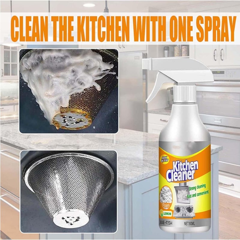 Kitchen Foam Cleaner, 2024 Upgrade foaming cleaner, Sciasi Kitchen Foam Cleaner, Multi-Surface, Heavy-Duty Kitchen Foam, Multi-Purpose Powerful Stain Removing Foam Cleaner (2 Pcs) - Image 2