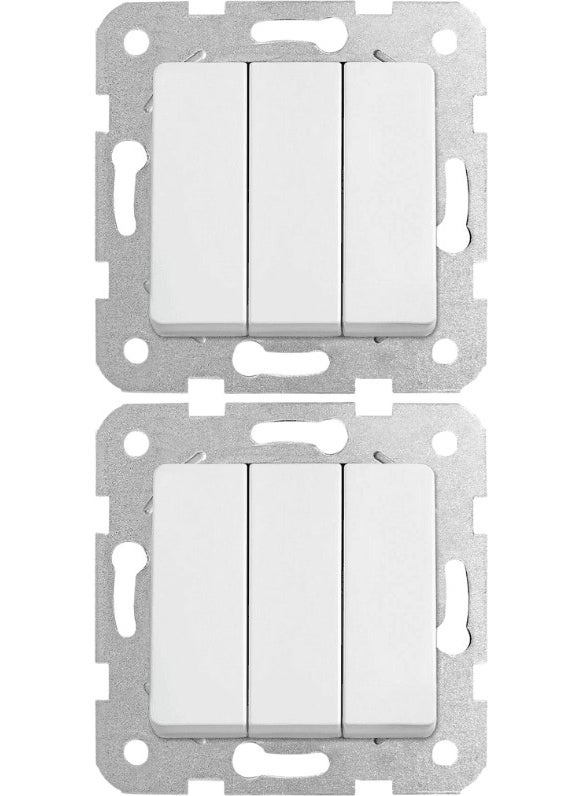Viko Linnera Triple Switch White 90440068 (Frame Included) (2 Pcs)  - Image 1