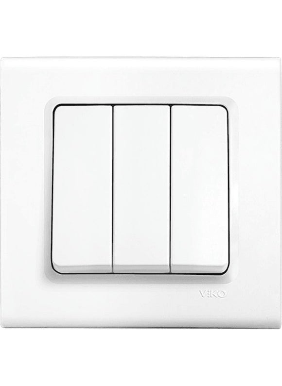 Viko Linnera Triple Switch White 90440068 (Frame Included) (2 Pcs)  - Image 3