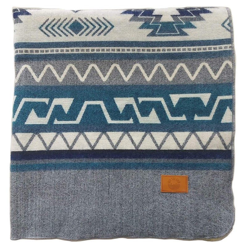 Inca Aztec Throw Queen King Blanket  Southwest Indian Navajo Boho Style  Native Cover for Camping Bedding Couch Vanlife  Faux Alpaca Lightweight Hypoallergenic Condor Gray Queen