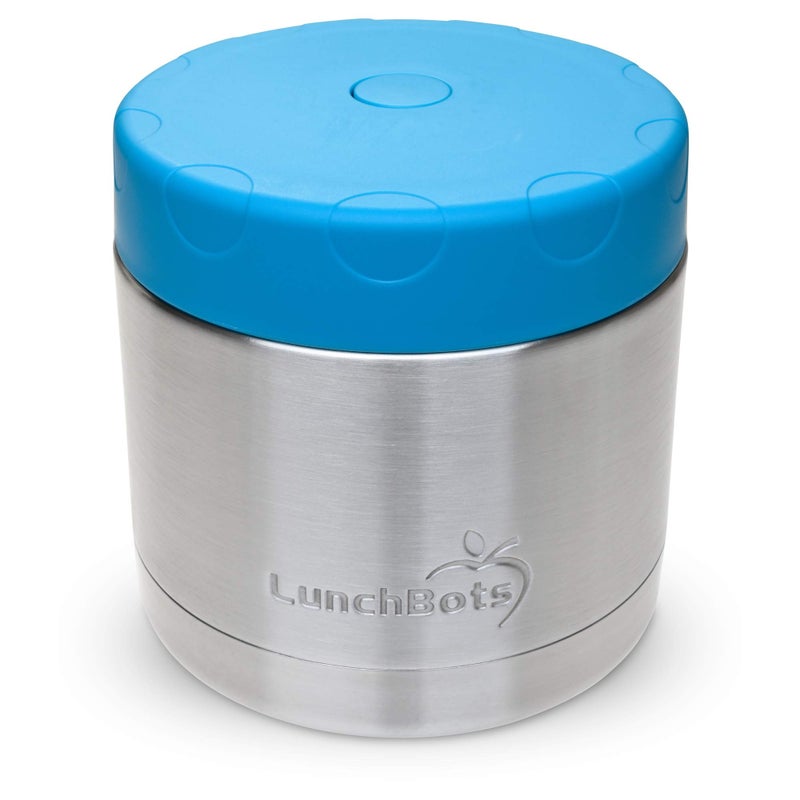 LunchBots 16oz thermos Stainless Steel Wide Mouth - Insulated thermos With Vented Lid - Keeps Food Hot or Cold for Hours - Leak-Proof Portable Thermal Food Jar is Ideal for Soup - 16 ounce - Aqua - Image 1