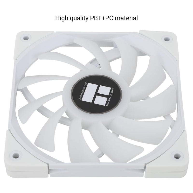 Thermalright C12015W-S CPU Fan Computer case Fan Quiet 4pin PWM ARGB PC Fan, 15mm Slimline Cooler Fan, 120mm CPU Cooling Fan(White) - Image 5