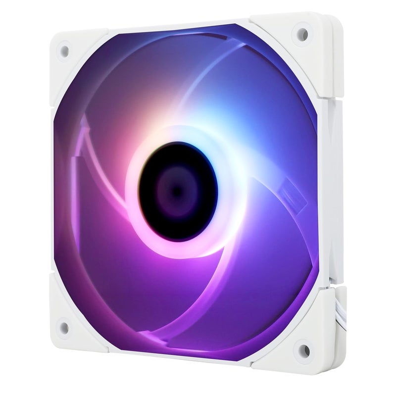 Thermalright C12015W-S CPU Fan Computer case Fan Quiet 4pin PWM ARGB PC Fan, 15mm Slimline Cooler Fan, 120mm CPU Cooling Fan(White) - Image 1