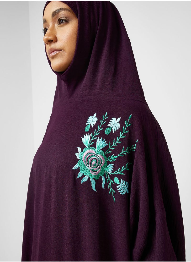 hayas closet - Embroidered Shirred Sleeve Prayer Dress - Image 1