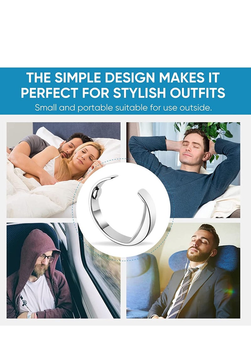 SYOSI - Anti Snore Ring Anti Snoring Devices Stimulating Acupuncture Points to Stop Snoring No Side Effects Improve Sleep Quality for Business Trips Office Airplanes Cars High Speed Trains - Image 1