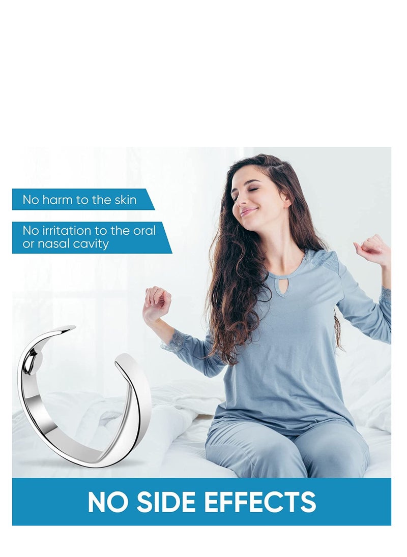SYOSI - Anti Snore Ring Anti Snoring Devices Stimulating Acupuncture Points to Stop Snoring No Side Effects Improve Sleep Quality for Business Trips Office Airplanes Cars High Speed Trains - Image 1