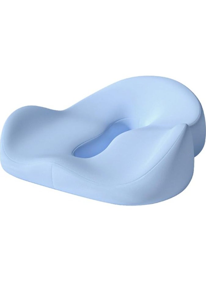 TYCOM Seat Cushion for Office Lumbar Support Pillow Chair Memory Foam Seat Cushion for Sciatica Back Support Pillow Chair Pads Reduce Tailbone Pressure 8 Shape Blue  - Image 1
